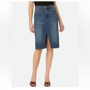 Joe's Jeans High Rise Marigold Blue Denim Pencil‎ Skirt Knee-Length, Size 26